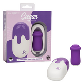 Sugar Rush Mini Suction Stimulator in Purple with 10 Functions, Rechargeable, Waterproof Silicone with Travel Case STIMULATORS